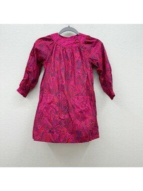 BONTON Long Sleeve Button Neck High Neck Floral Kids Dress Girls Size 8